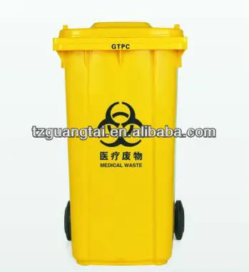 Outdoor 360L EN840 plastic garbage bin