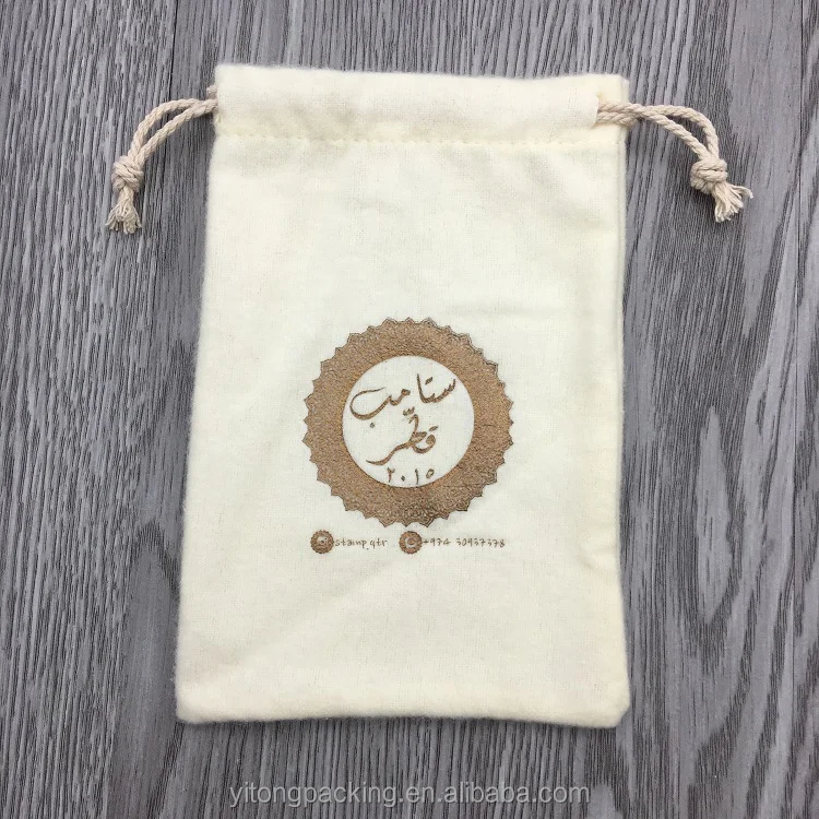 
Custom Soft Brushed Cotton Wedding Favor Gift Packaging Bag 