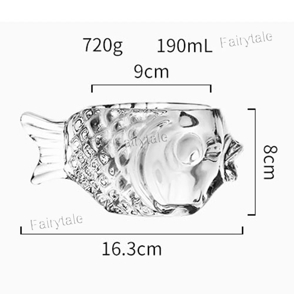 
Fancy Bar Glass Ware Fish Shaped Personalize Cocktail Glass 