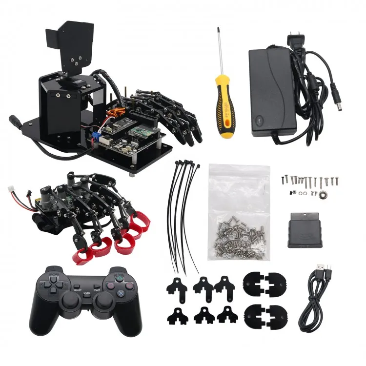 Самодельный бионический робот с открытым исходным кодом для рук и правой руки с пятью пальцами для версии STM32 + переносной механический Glov-e