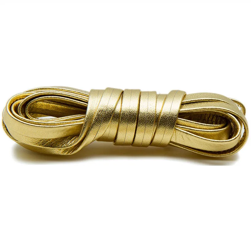 Yrunfeety Luxury Leather Shoe Laces Colored Flat Leather Shoe Laces Luxury Leather Shoelaces Sneaker Shoelaces 11 Colors