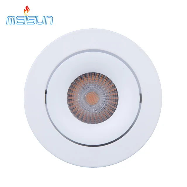 Professional dinning round design ip54 4inch recessed rotatable gimbal led downlight