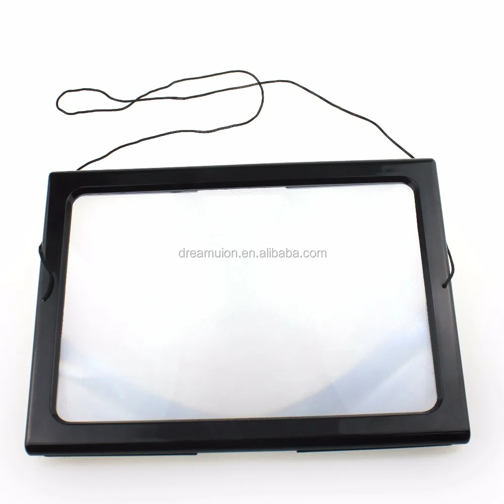 A4 Full Page Large 3X Magnifying Glass With Hands Free Desktop Magnifier Brand new