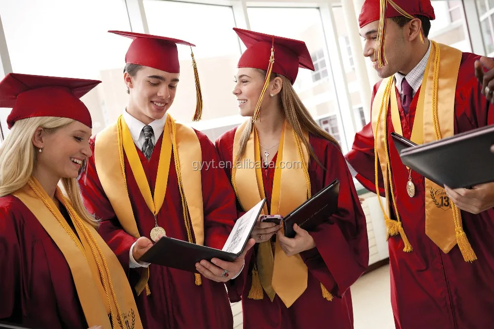 Graduation Gown Set in Matte Finish Checked Fabric for Girls School Uniform
