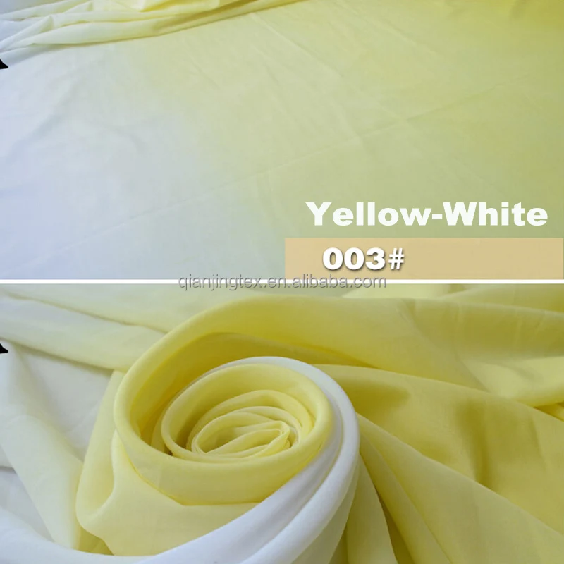 Good drapery 100% polyester plain woven printed gradient chiffon fabric for cosplay