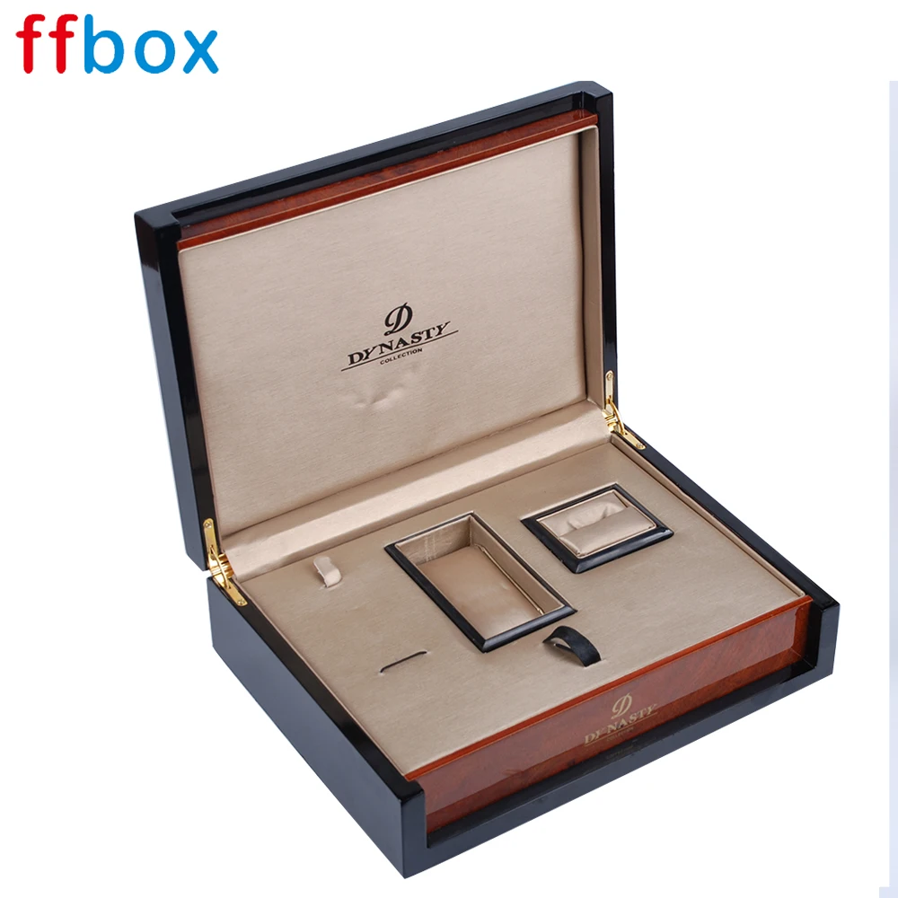 top grade high-gloss decorative gift watch wooden box cufflink