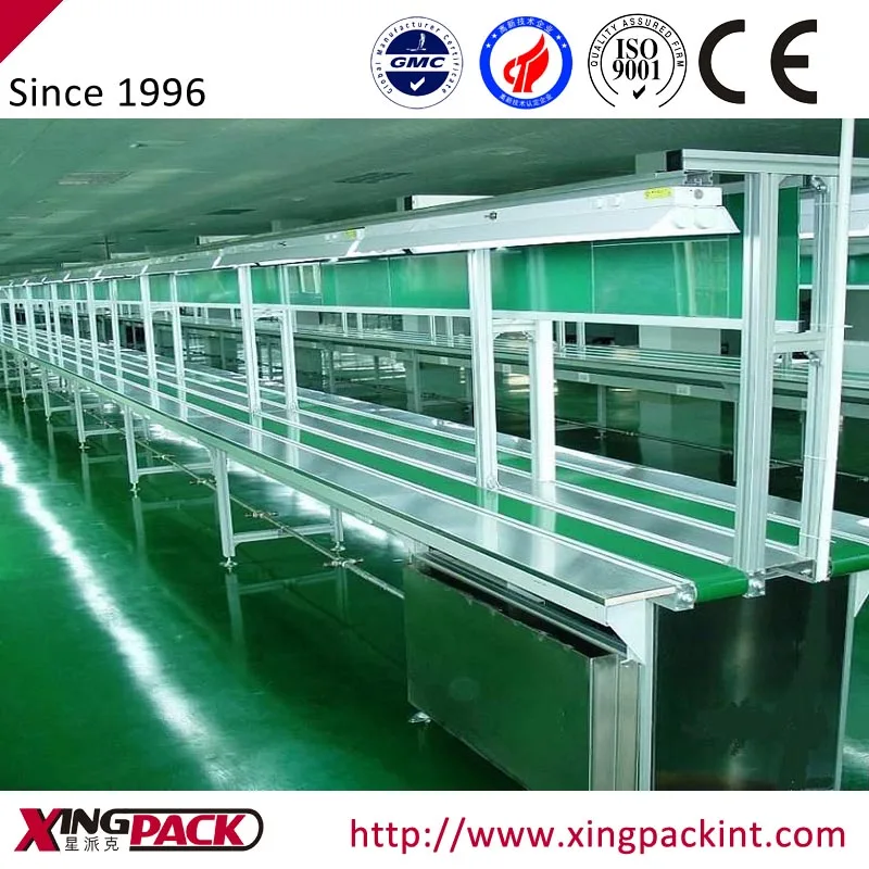 
assembly line loading & transporting PVC belt conveyor 