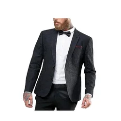 Новый вид черный новейший дизайн Slim Fit мужской пиджак