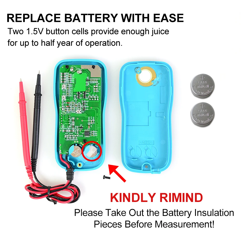 Allosun EM3252 Auto Ranging Pocket Multimeter Digital Voltmeter Resistance Frequency Capacitance Continuity 7-Modes Test