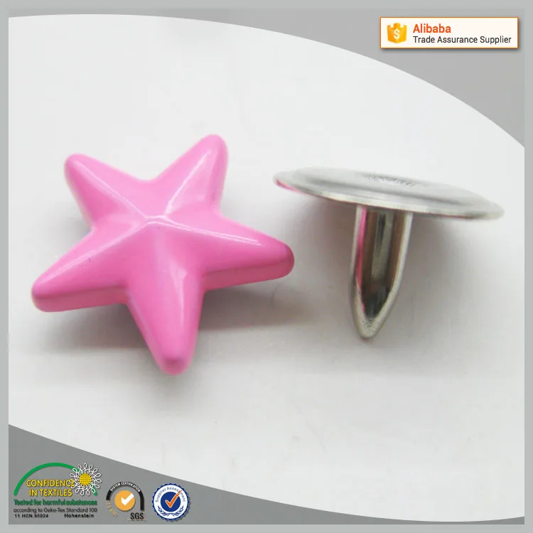 Цветные декоративные заклепки на заказ для одежды со звездами