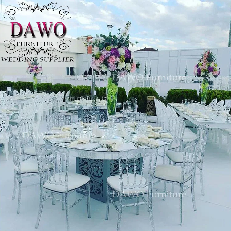 
Crystal Wedding Furniture plastic clear napoleon chair for wedding 