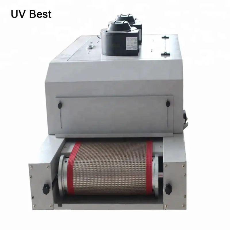 small UV curing PCB coating table UV ink printing machine 200mm curing width belt machine