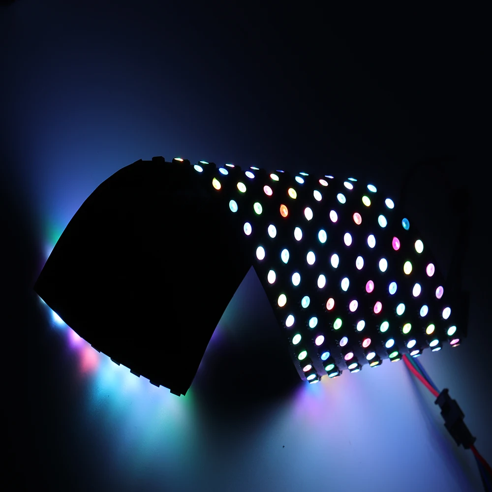 Светодиодная матрица apa102 с низкой мощностью 5 В гибкая печатная плата 8x32 панель шагом 10 мм