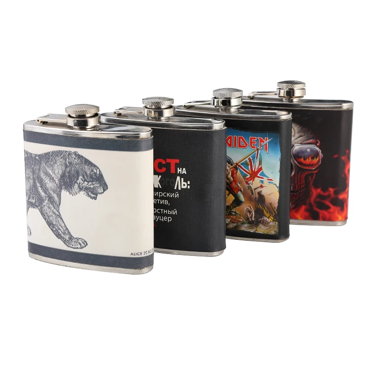 JH059 standard size hip flask manufacturer stainless steel single wall flask hip flask for men