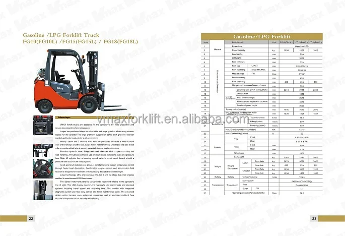 LPG/ Gas 1.8 Ton forklift. with lift height 4.5 meters, toyota seat with safe belt
