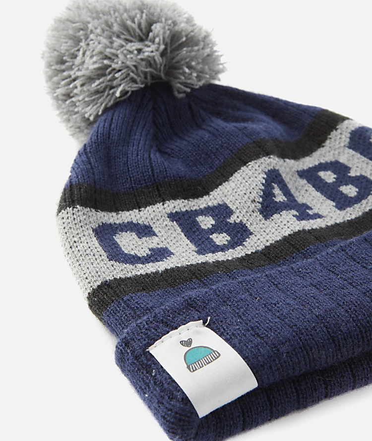 Custom design kids beanies with pom pom for girl