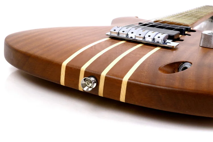 Wholesale 24 Fret Neck Through Body Solid Mahogany Wood  ST Style Electric Guitar