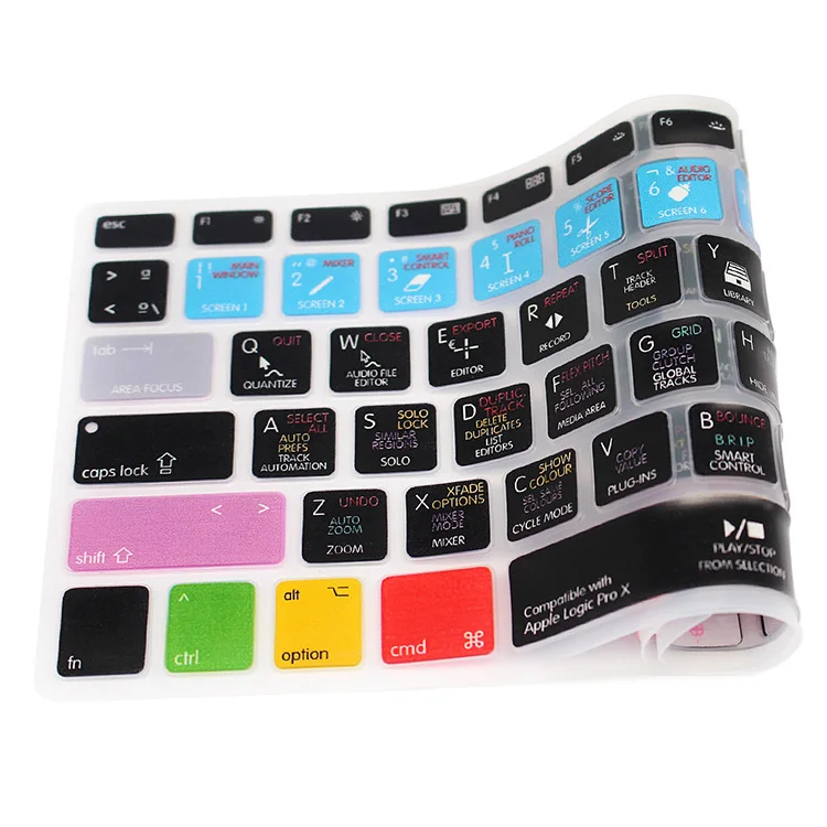 Функциональная силиконовая клавиатура с испанской раскладкой для Macbook Pro 13 Retina pro 15