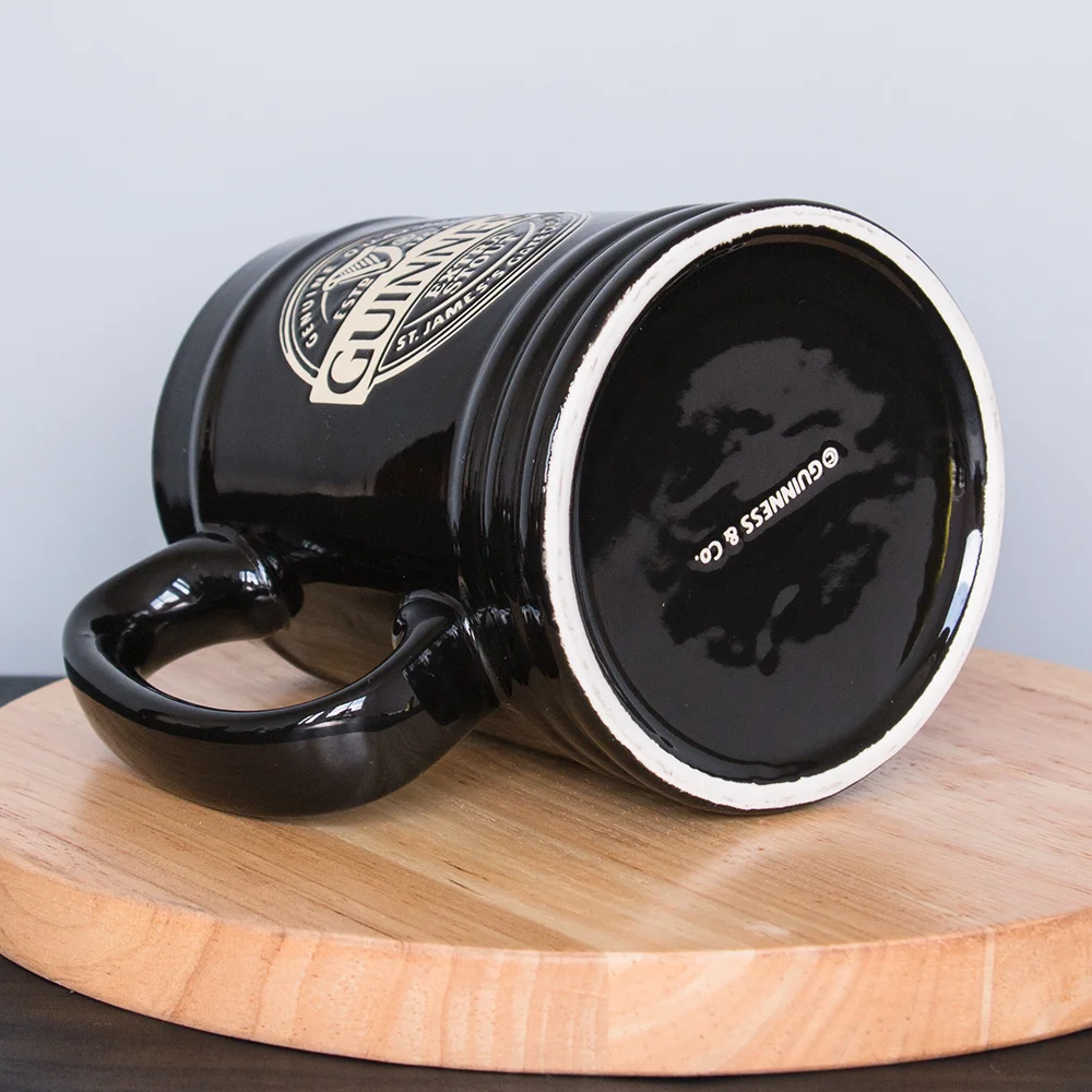 Hot selling color glazed stein ceramic beer mug with handles