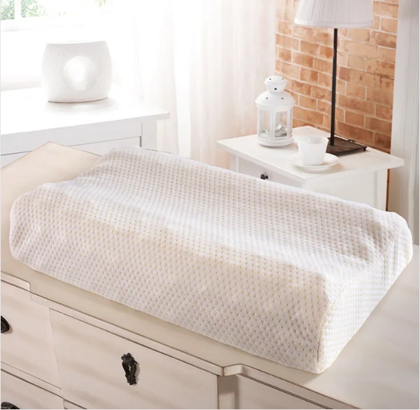 Manufacturer Price Imitative Pure Latex Hand Feeling Memory Foam Massage Wave Pillow