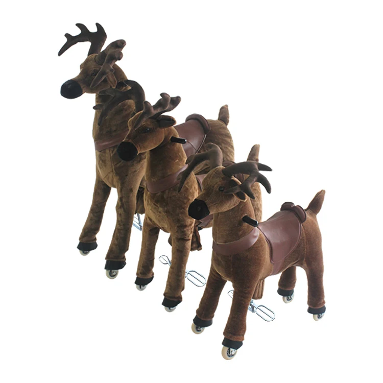 Soft Furs Horse Equipment Riding Life Size Mechanical Horse Metal Rocking Animal