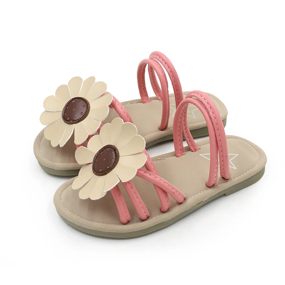 Kids summer sunflower Dual-purpose sandals wholesale boutique girls shoes