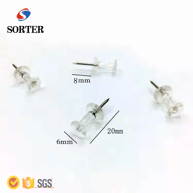 The clear round head pin office pin