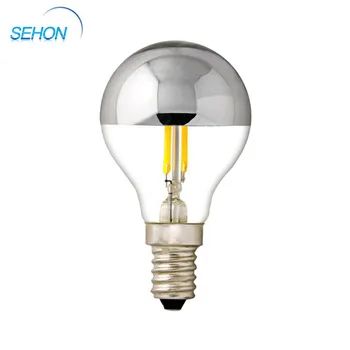 half silvered crown E14 E27 half mirror 220V G45 led filament bulb 4W