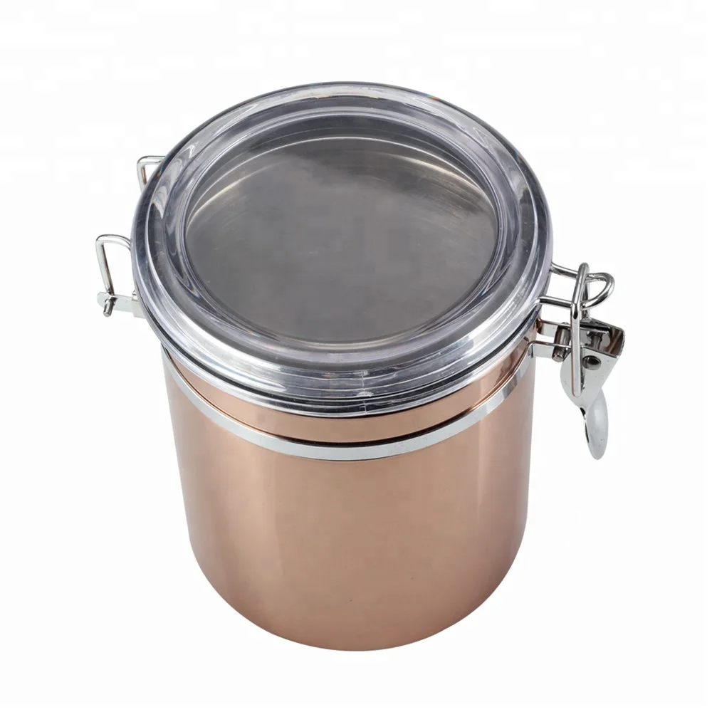  Комплект банки из нержавеющей стали с акриловой крышкой и блокировка зажим