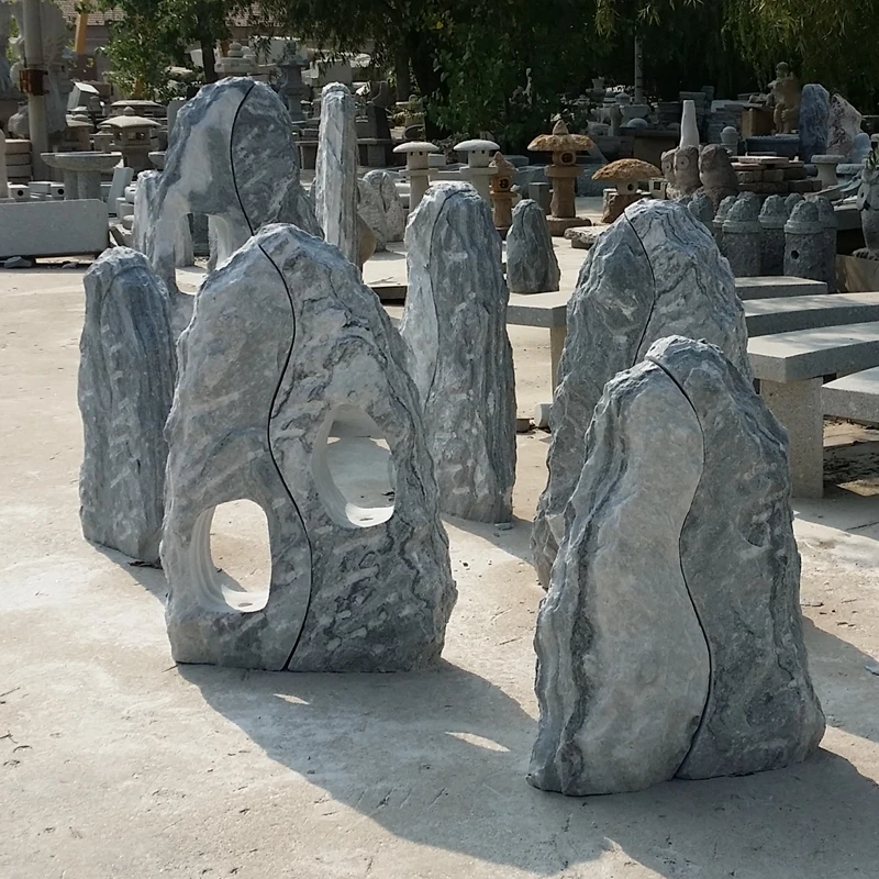 Garden decoration natural white rocks landscaping prices