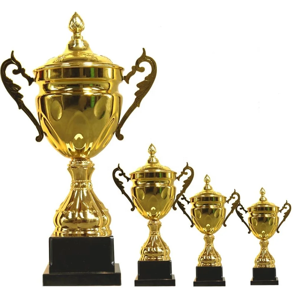 Unique Custom Metal Golf Trophies With Square Black Base