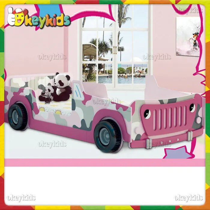 2016 wholesale baby wooden car beds for sale, new design kids wooden car beds for sale, children wood car beds for sale W08A034