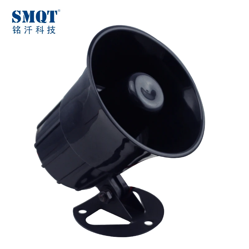 Black wired electric alarm siren from shenzhen alarm siren manufacturer