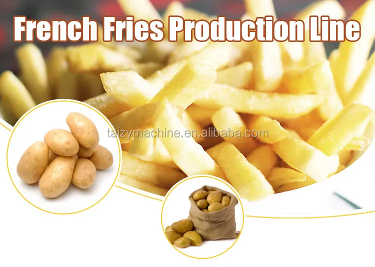 Semi- automatic Fried Potato Chips Production Line / French Fries Making Machine / Frozen Fries Processing plant