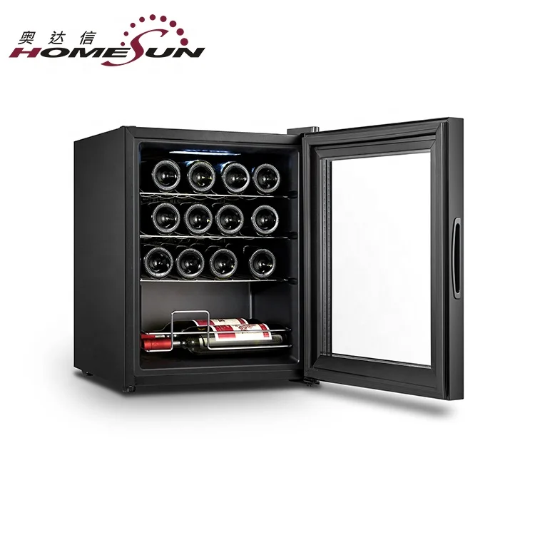 OEM 16 Bottles Small Mini Bar Beverage Cooler, Glass Door Chiller Mini, Mini Wine And Beverage Refrigerator