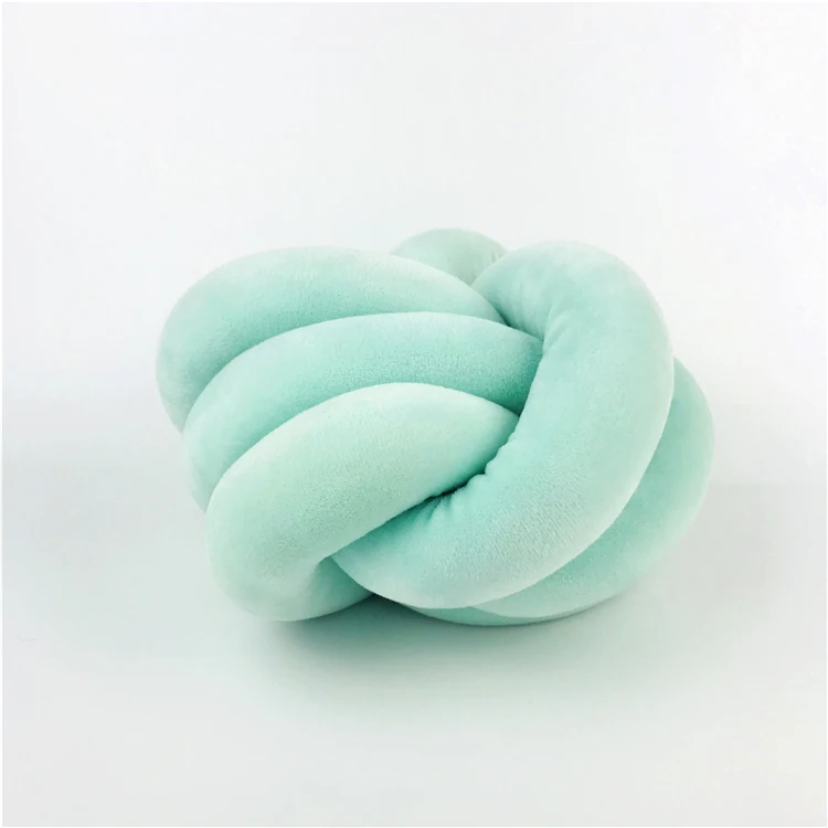 Custom Size Soft Velour Comfortable Decorative Knot Throw Pillow Cover Cushion Sofa Decoration for Home