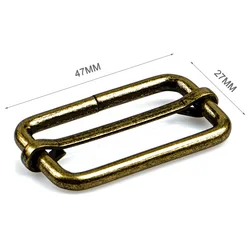 Bag Hardware Manufacturer 1.5 Inch Bronze Irom Metla Buckle, Tri Glide Metal Adjustable Bag Buckle