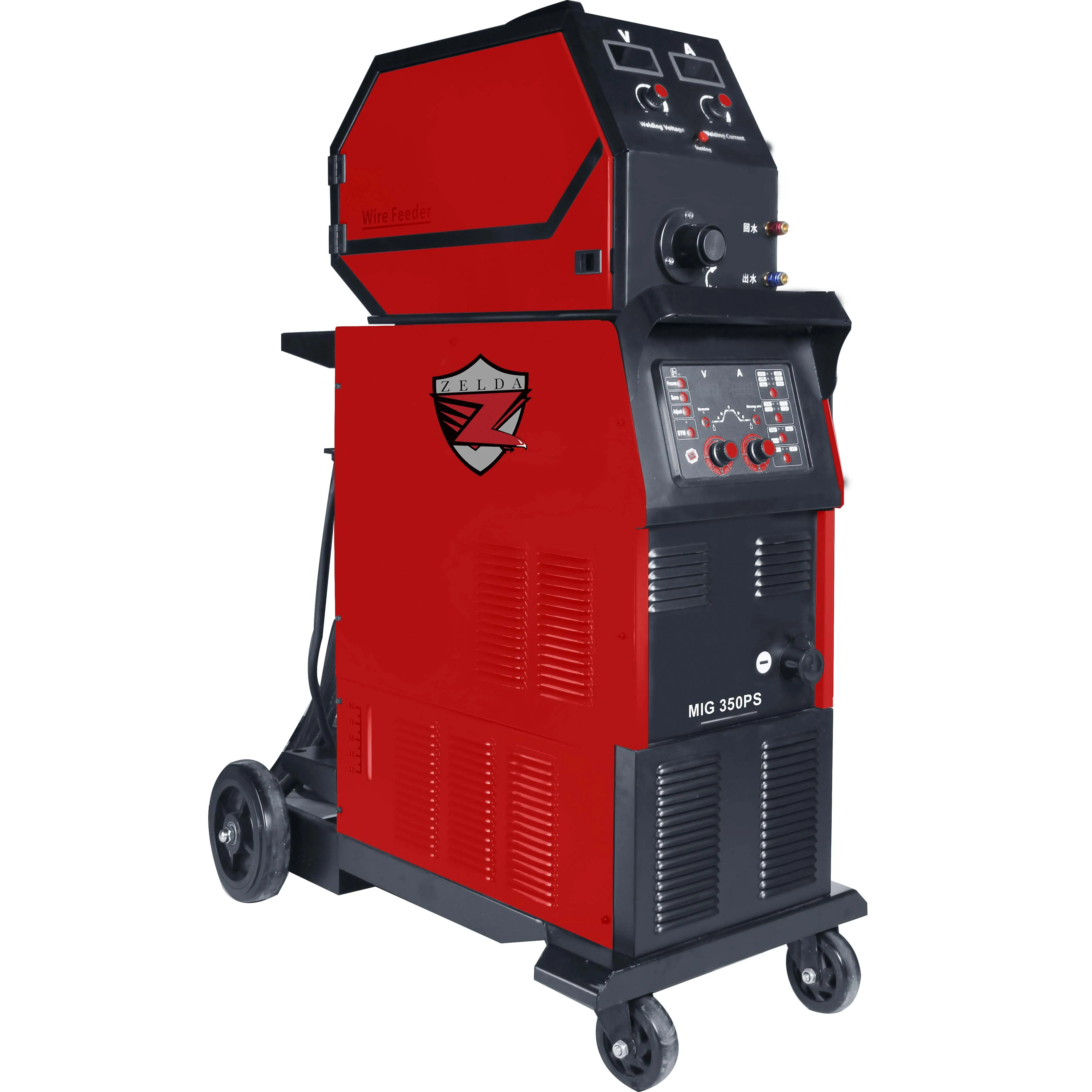 Water cooled 3 phase 380V aluminium 350 amp double pulse mig welder MIG-350PS