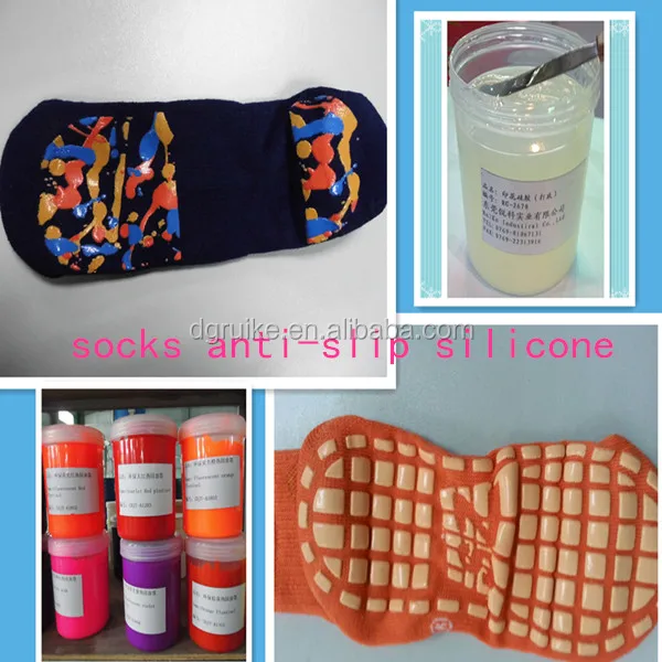 Дунгуань производство высокое качество носки анти-слип расставить типографской краски силикон