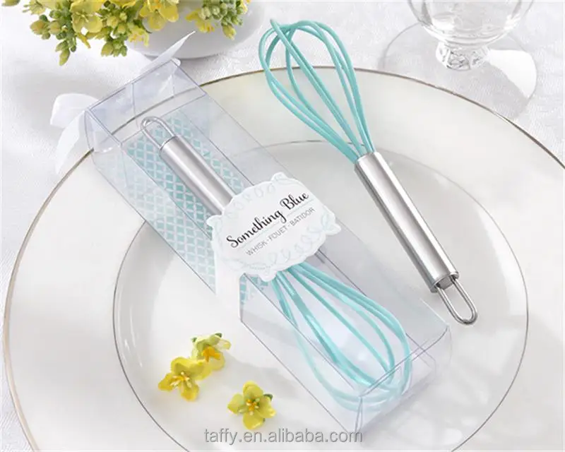 
2017 new wedding party favor bomboniere bridal shower favor door gifts pink blue baby shower favor kitchen whisk return gift 