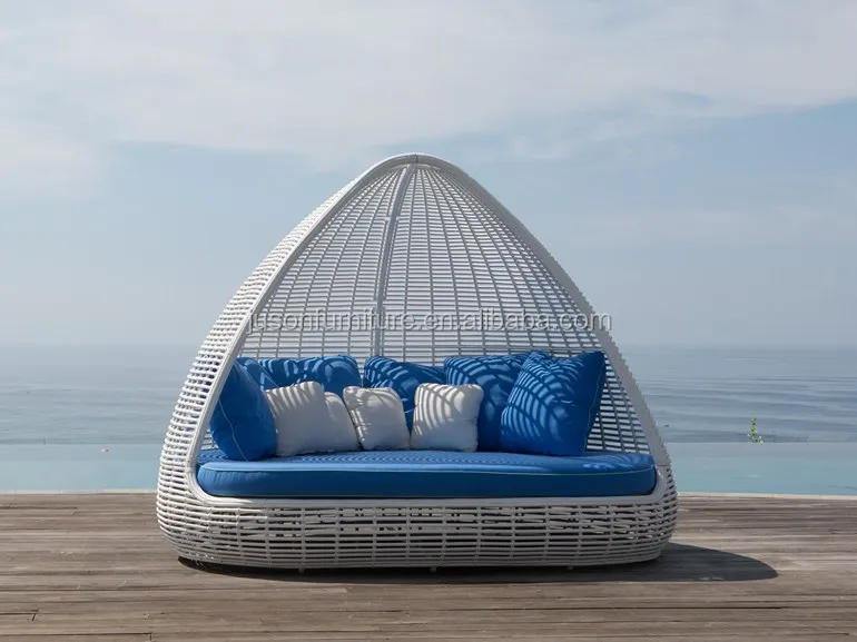 
High Quality Outdoor wicker rattan daybed 