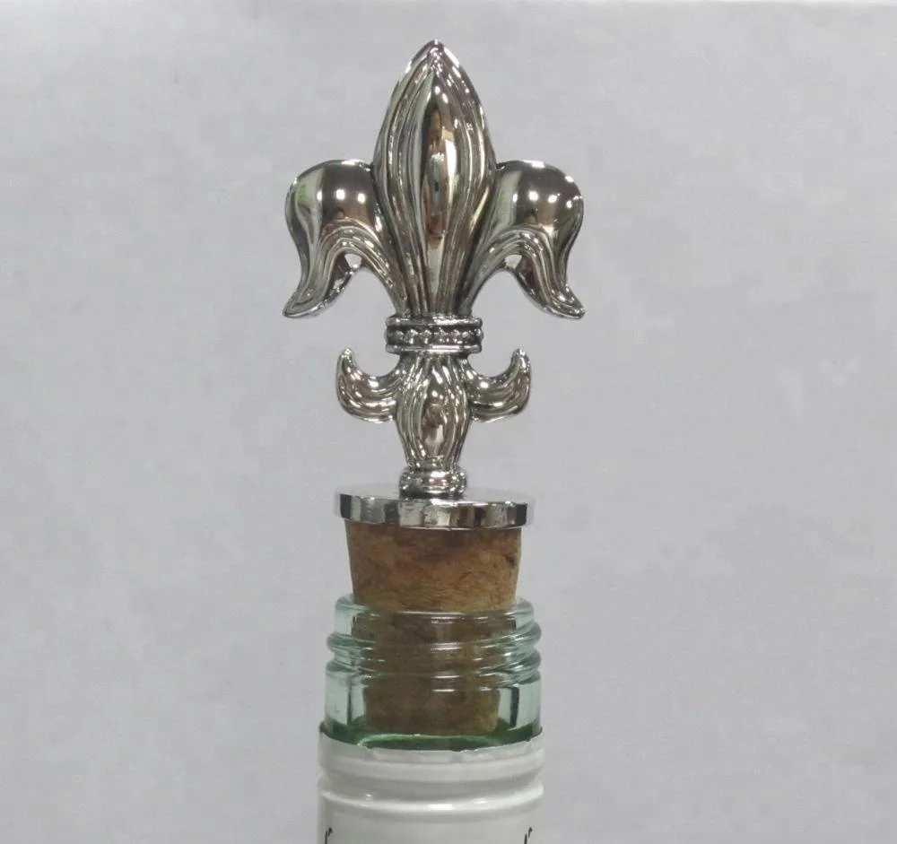 
Fleur de lis cork wine stopper 