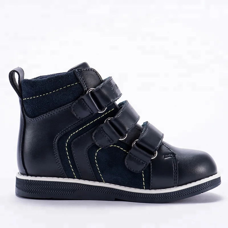 Princepard new orthopedic shoes kids leather upper velvet lining and insoles casual shoes for boys