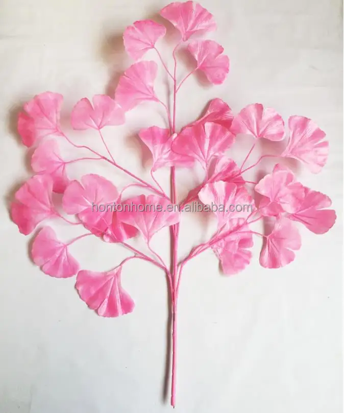 60cm Ginkgo Biloba Leaf Five Branches Maidenhair Trees Leaves Artificial Tree