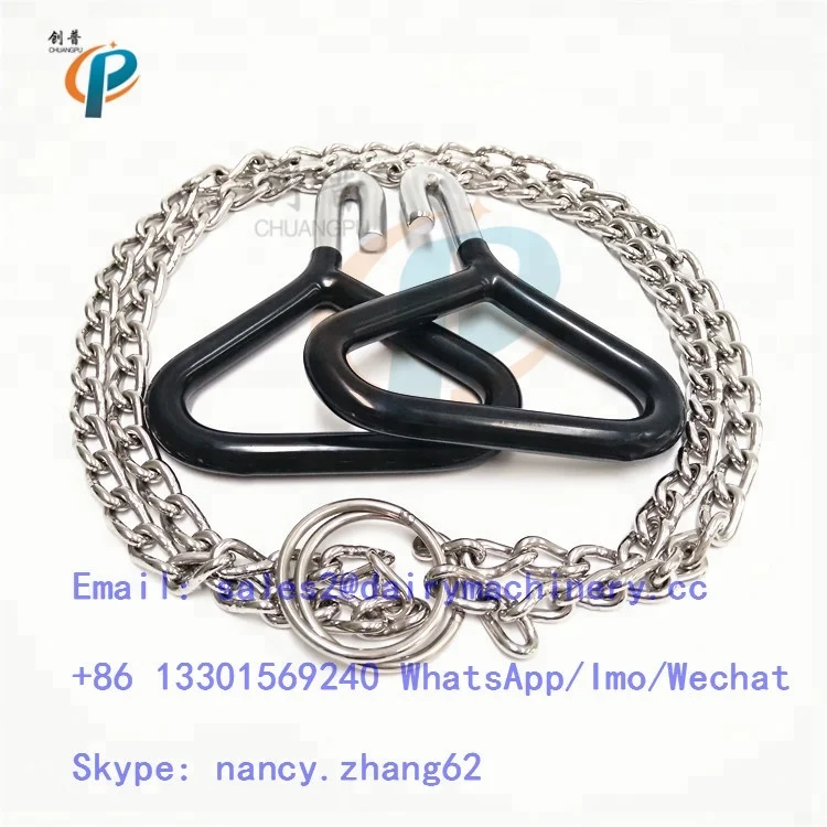 Farm Dystocia Equipment, OB Obstetrical Chain , Cow Midwifery Hook, 1.5m length with SS304