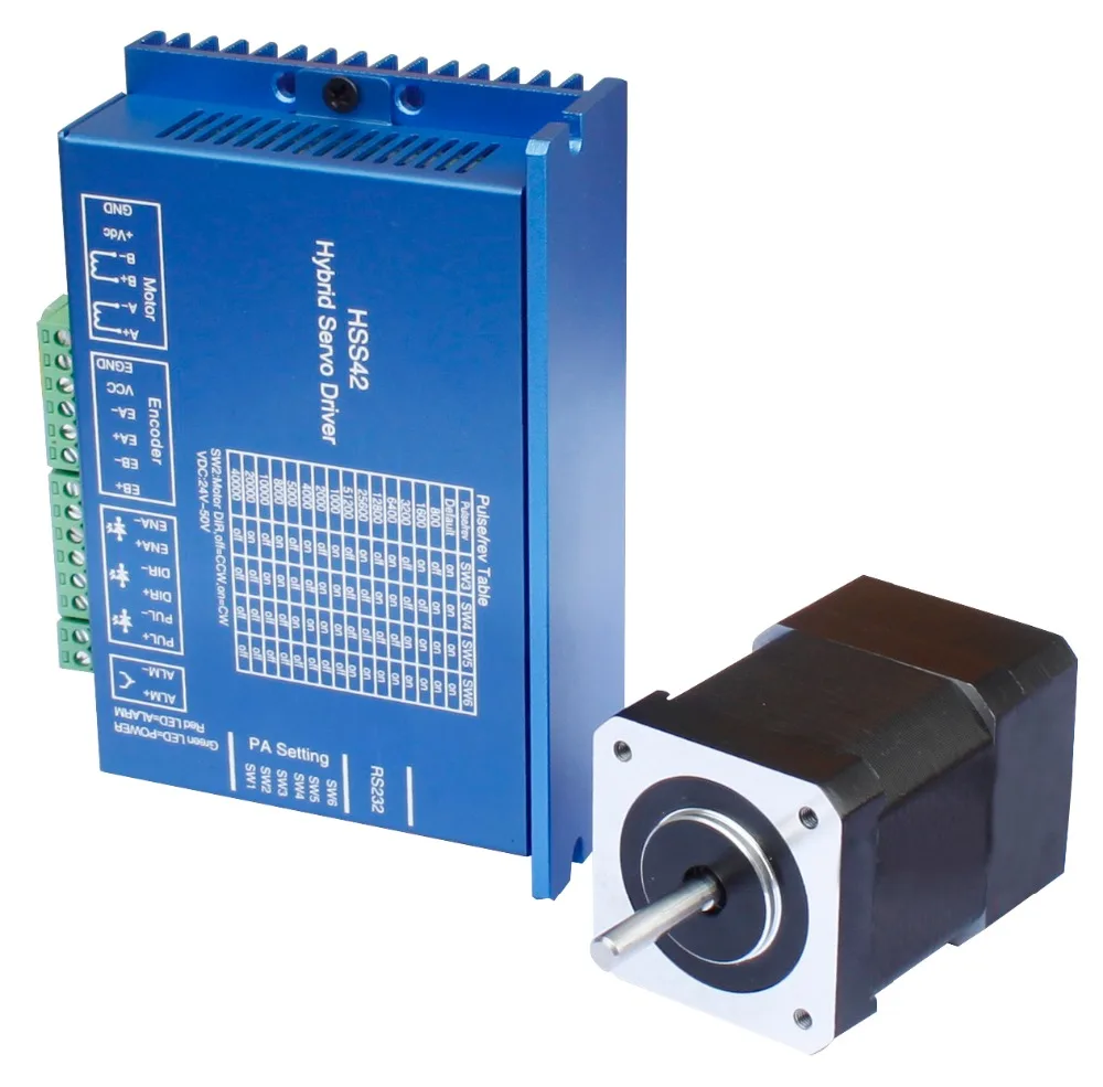 Простой шаговый сервомотор с датчиком положения 42HSE05N-D24 и драйвер HSS42