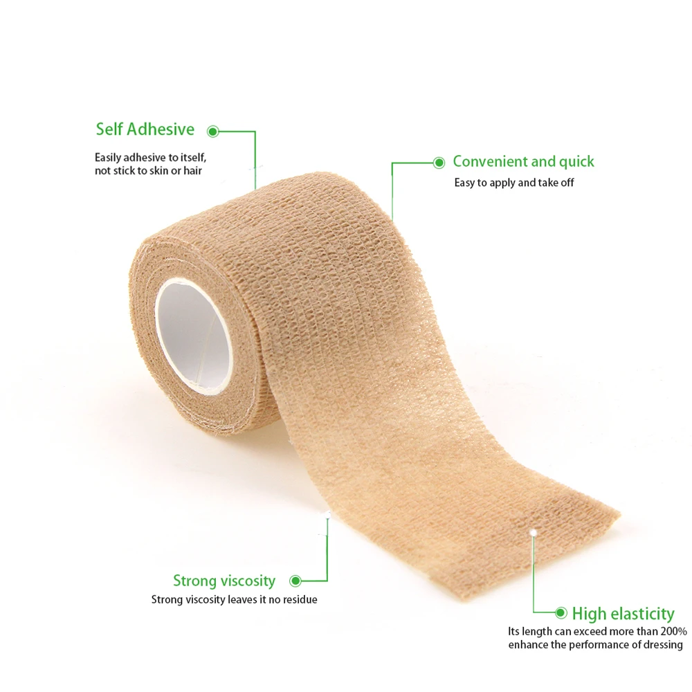 Cohesive Bandage Hypo-Allergenic Self Adherent Finger Protection Body Wrap Vet Wrap Cohesive Bandage