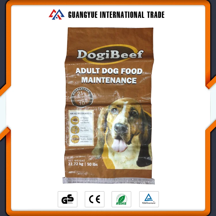 
 Guangyue Пользовательские Печатные ПП Тканые Ламинированные Взрослых Корм Для Собак В Упаковке Bag  