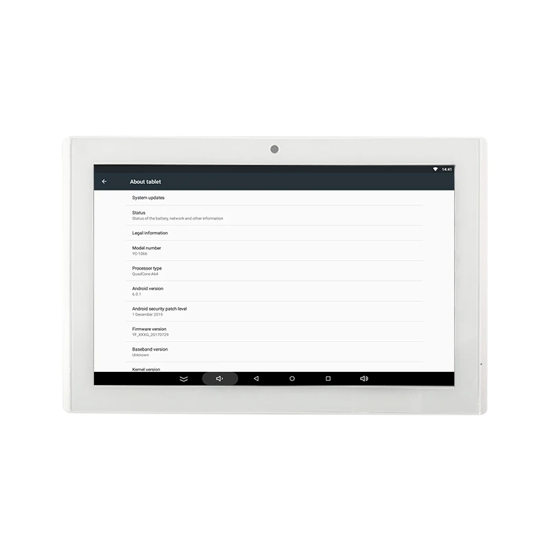 Inwall mount 6,0 android poe планшетный ПК с передним NFC ридером