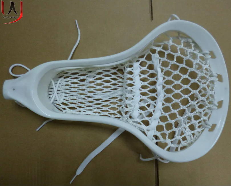 Factory wholesale good quality STOCK FOR SALE white professional semi hard lacrosse mesh BIG DISCOUNT 10 diamond Lax mesh